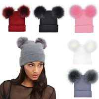 Double Ball Pom Beanie