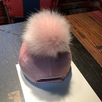 Fox Fur Suede Baseball Cap