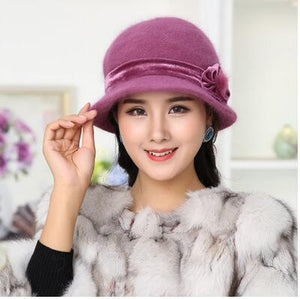 Rabbit Fur Fedora Hat