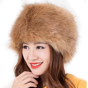Faux Fox Fur Cossack Hat