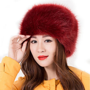 Faux Fox Fur Cossack Hat