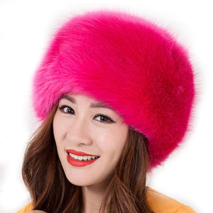 Faux Fox Fur Cossack Hat